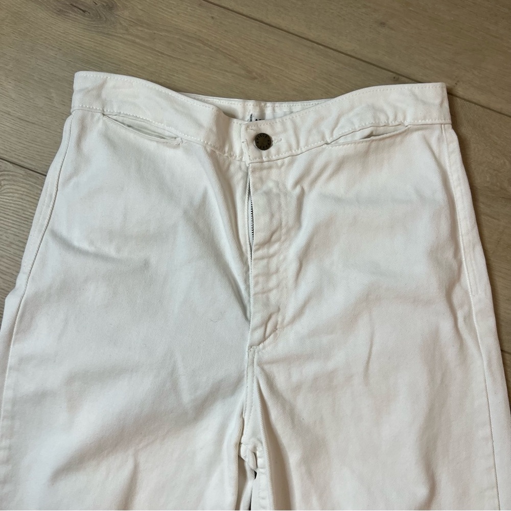 NEW Apiece Apart Women's High-Waist Flare Leg Jeans in White - Picture 4 of 7